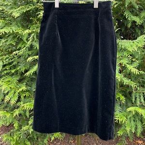 Vintage Laura Ashley Knee Long Velvet Skirt